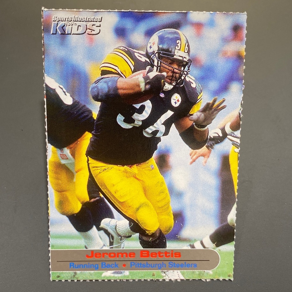 RARE NFL Card Jerome Bettis #140 SI For Kids VTG